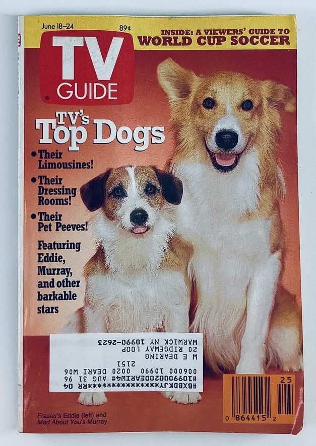 TV Guide Magazine June 18 1994 TV's Top Dogs Maui & Moose NY Metro Ed.