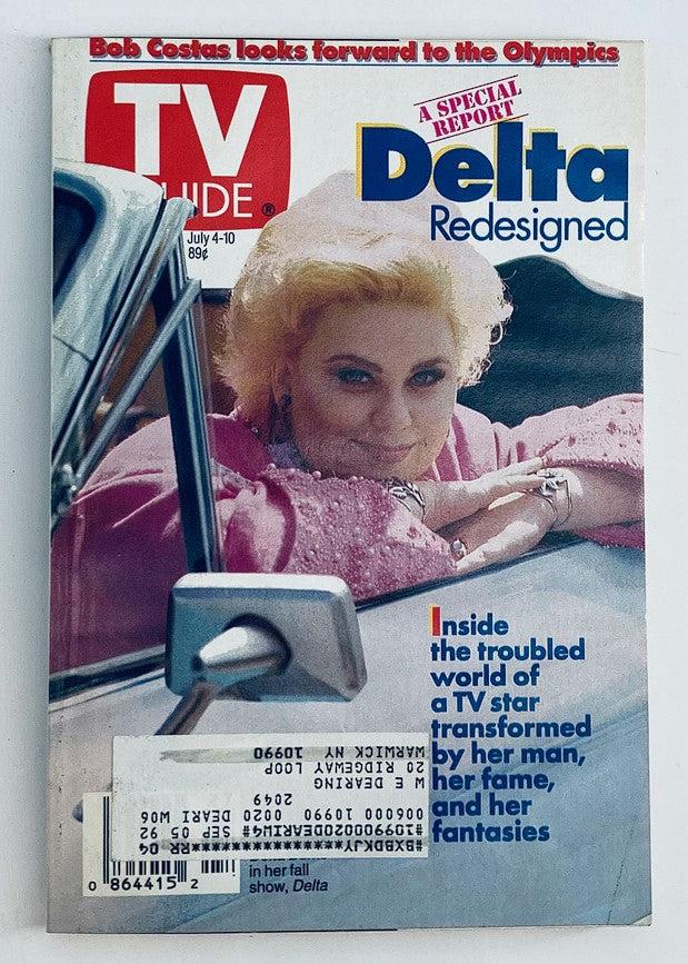 TV Guide Magazine July 4 1992 Delta Burke in her Fall Show, Delta NY Metro Ed.