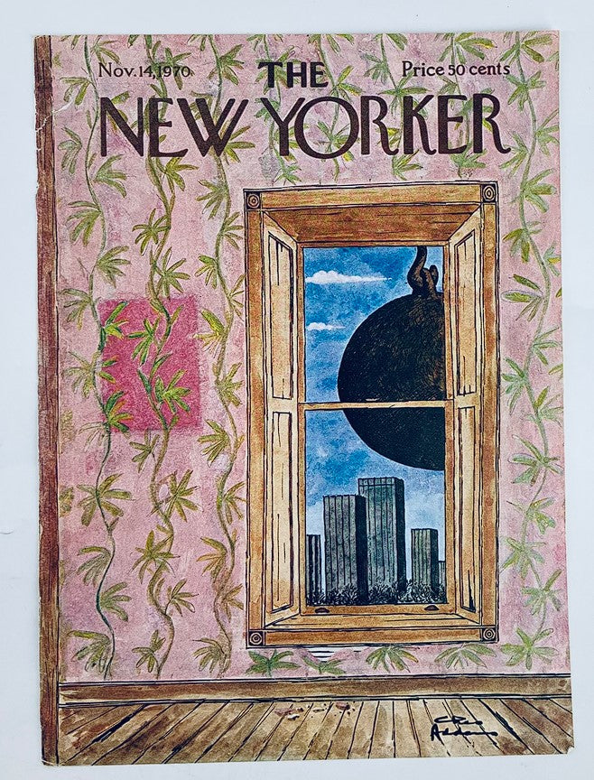 COVER ONLY The New Yorker November 14 1970 Wrecking Ball by Chas Addams No Label