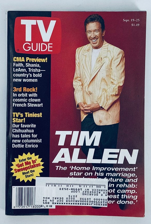 TV Guide Magazine September 19 1998 Tim Allen CMA Preview NY Metro Ed.