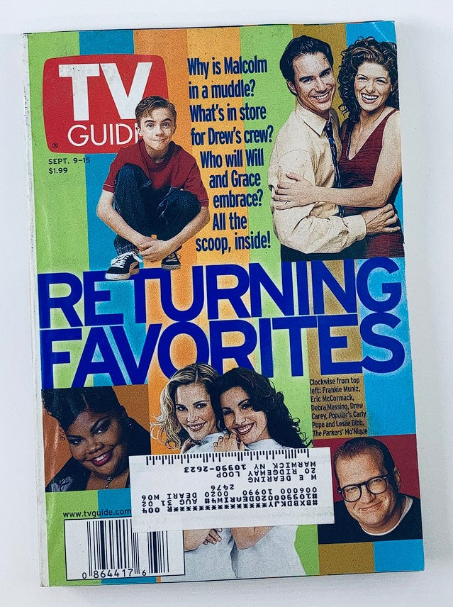 TV Guide Magazine September 9 2000 Leslie Bibb, Drew Carey NY Metro Ed.