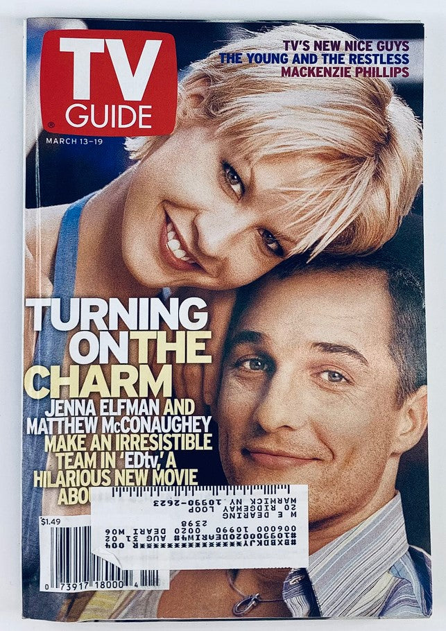 TV Guide Magazine March 13 1999 Jenna Elfman, Matthew McConaughey NY Metro Ed.