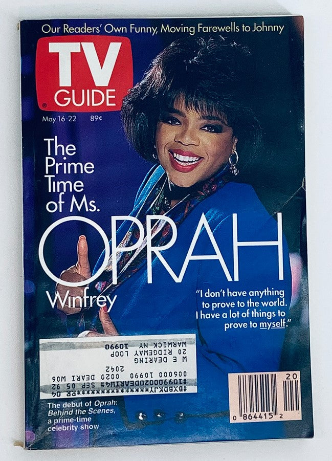 TV Guide Magazine May 16 1992 The Prime Time of Oprah Winfrey NY Metro Ed.