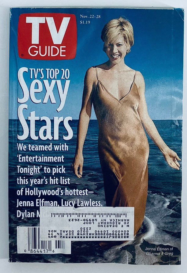 TV Guide Magazine November 22 1997 Jenna Elfman TV's Sexiest Stars NY Metro Ed.