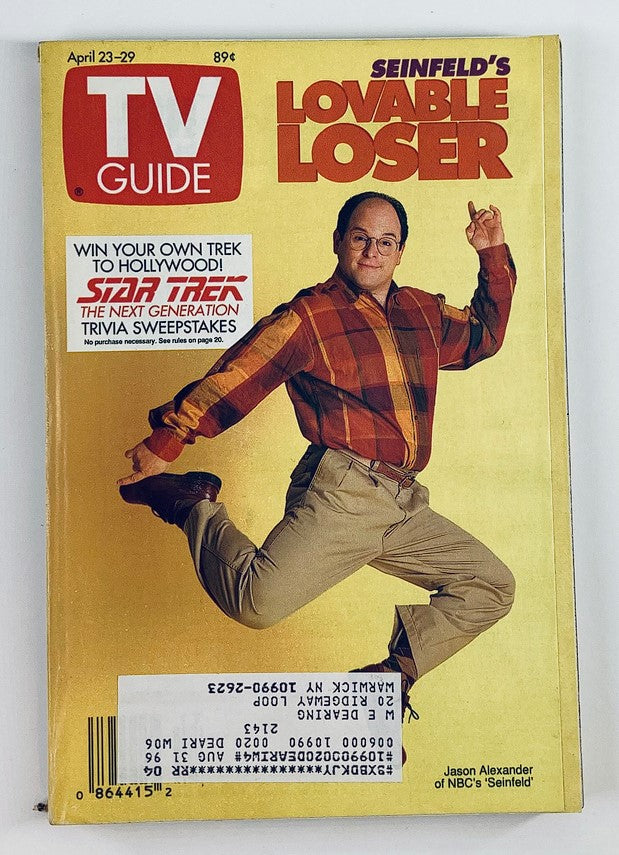 TV Guide Magazine April 23 1994 Jason Alexander of NBC's Seinfeld NY Metro Ed.