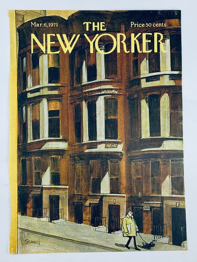 COVER ONLY The New Yorker March 6 1971 Walking Scottie Dog by Charles Saxon