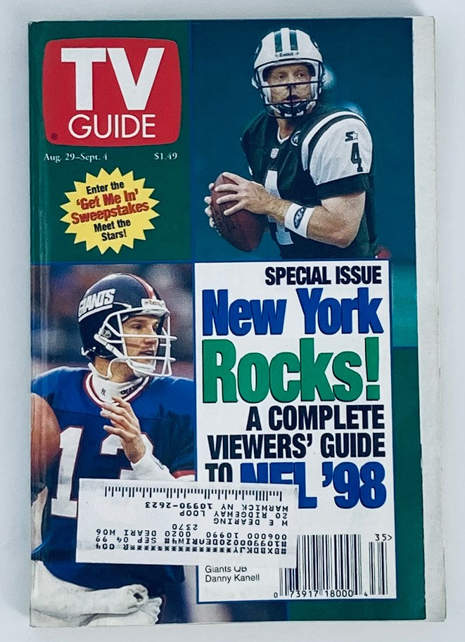 TV Guide Magazine August 29 1998 Glenn Foley & Danny Kanell New York Edition