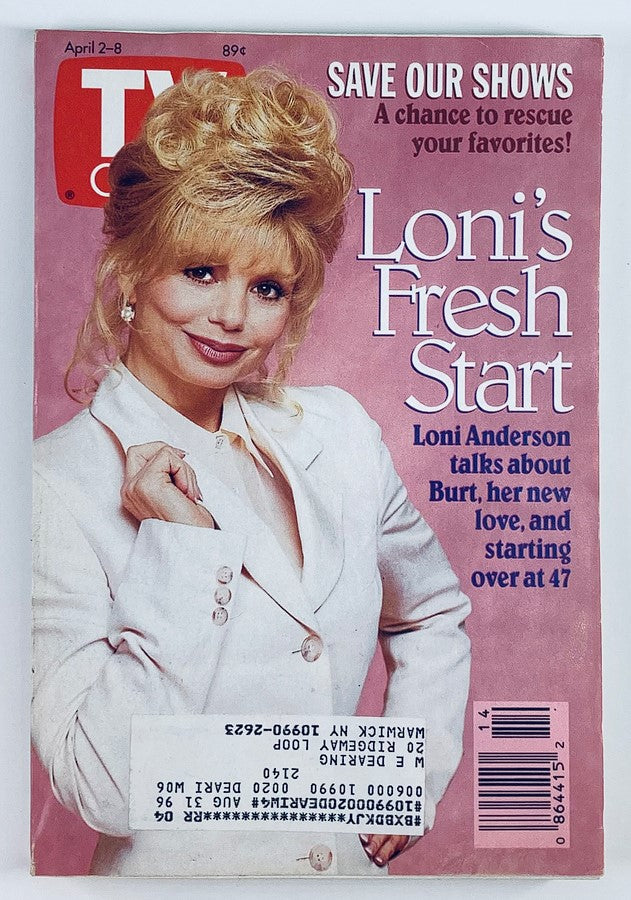 TV Guide Magazine April 2 1994 Loni Anderson's Fresh Start NY Metro Ed.