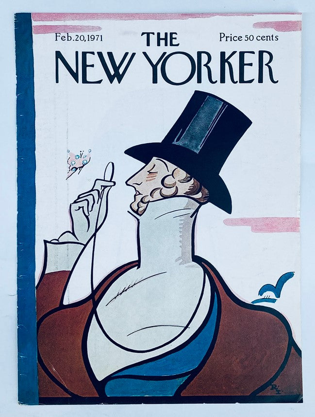 COVER ONLY The New Yorker February 20 1971 The Gamemaster Tilley by Rea Irvin