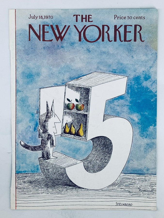 COVER ONLY The New Yorker July 17 1970 The 5 Fruits by Saul Steinberg No Label