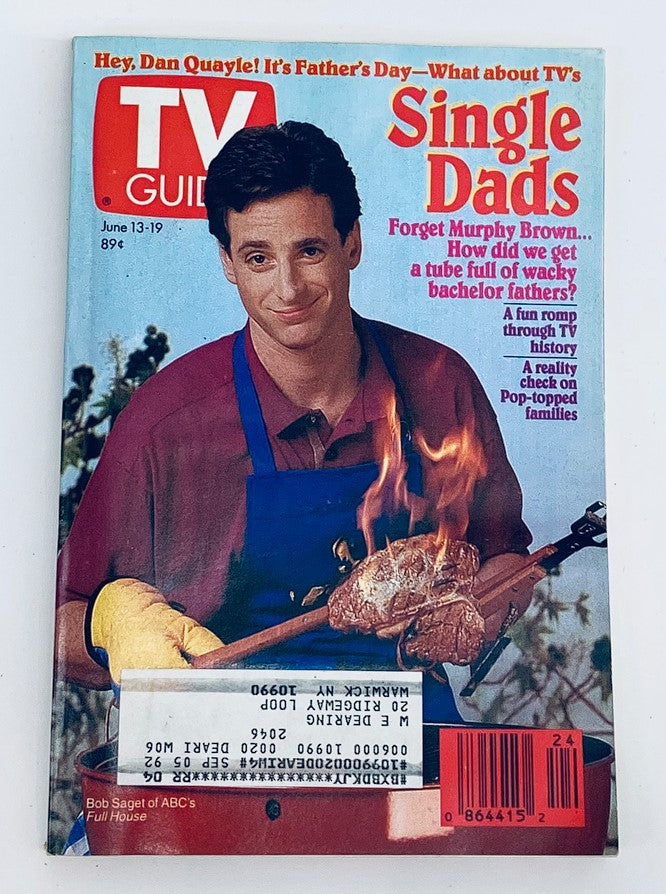 TV Guide Magazine June 13 1992 Bob Saget Single Dads NY Metro Ed.