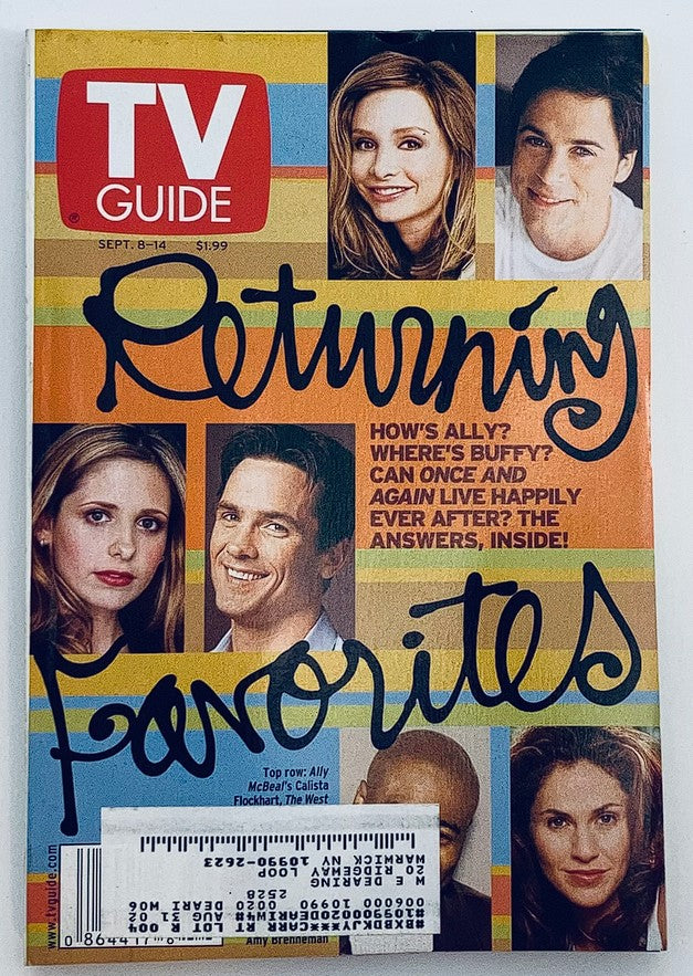 TV Guide Magazine September 8 2001 Amy Breneman, Billy Campbell NY Metro Ed.