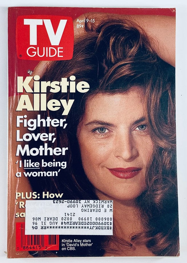 TV Guide Magazine April 9 1994 Kirstie Alley Fighter, Lover, Mother NY Metro Ed.