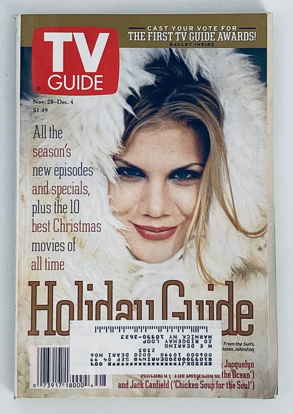 TV Guide Magazine November 28 1998 Kristen Johnson Holiday Guide New York Ed.