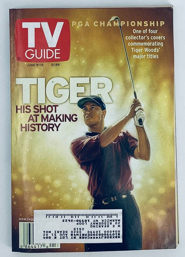 TV Guide Magazine June 9 2001 Tiger Woods PGA Championship New York Ed.