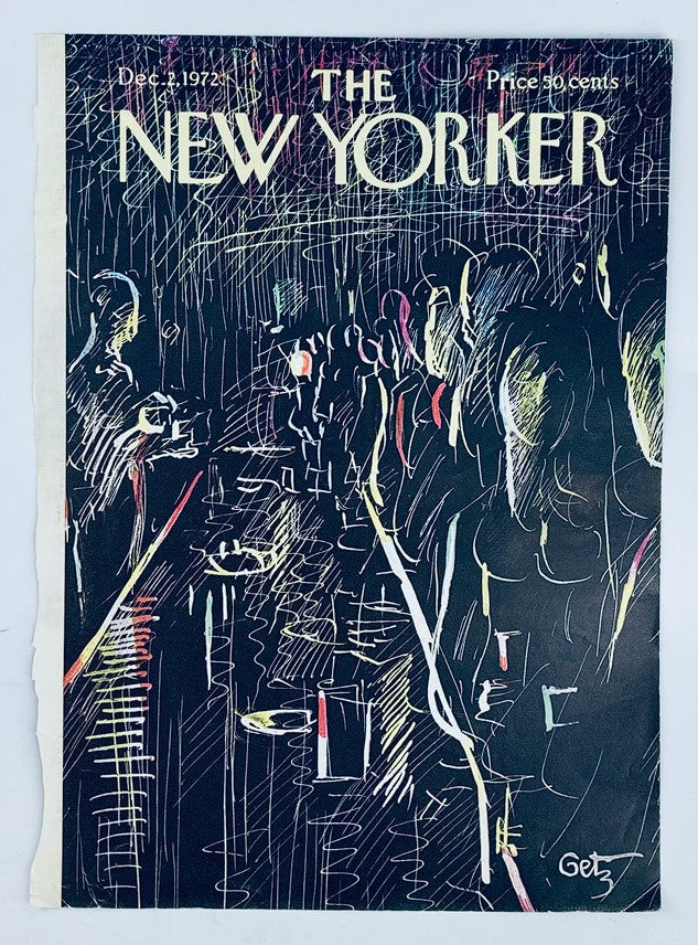 COVER ONLY The New Yorker December 2 1972 Elements by Arthur Getz No Label