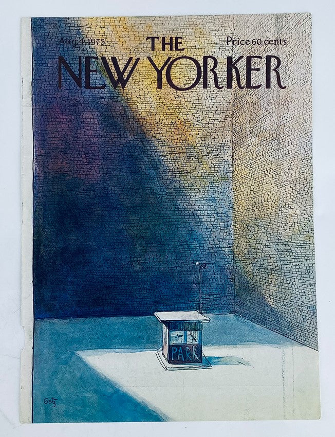 COVER ONLY The New Yorker August 4 1975 Empty Parking by Arthur Getz No Label