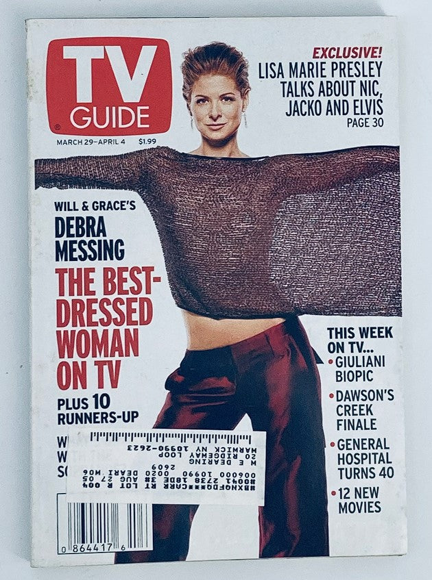 TV Guide Magazine March 29 2003 Debra Messing The Best Dressed New York Ed.