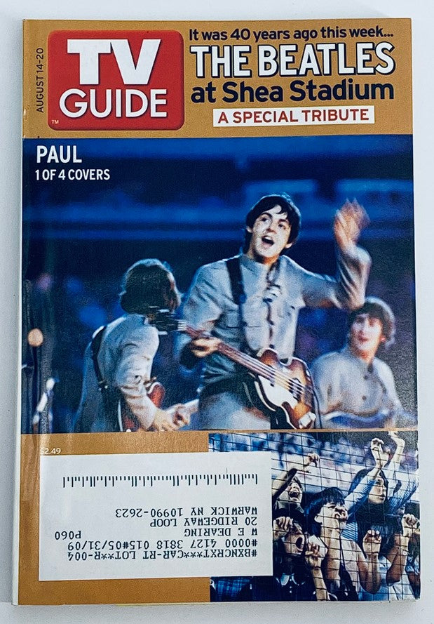 TV Guide Magazine August 14 2005 Paul McCartney The Beatles NY Metro Ed.