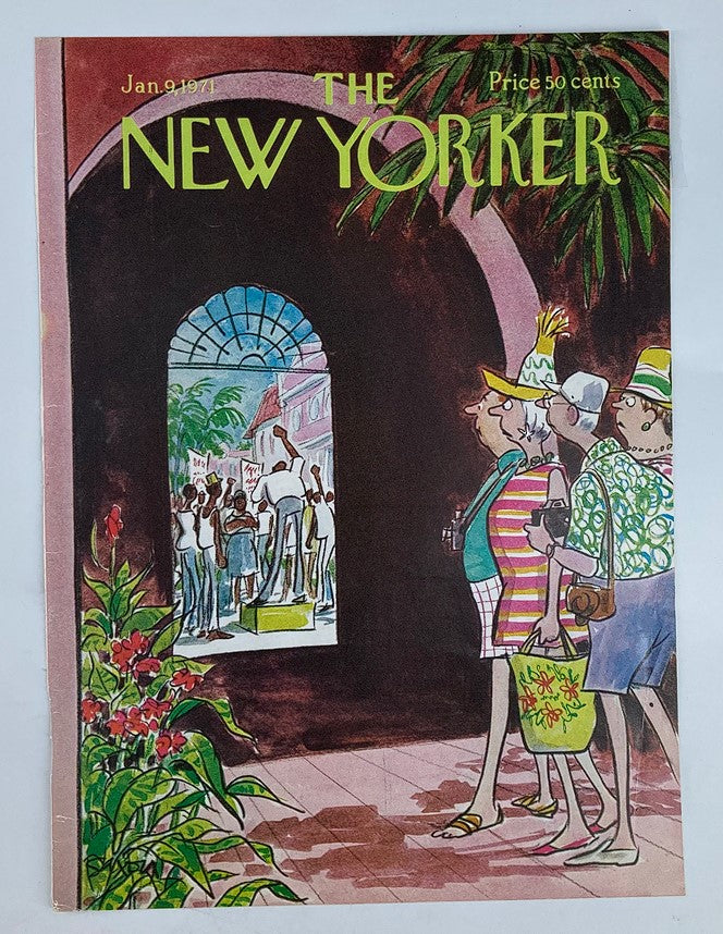 COVER ONLY The New Yorker January 9 1971 Caribbean Tourists by Charles Saxon