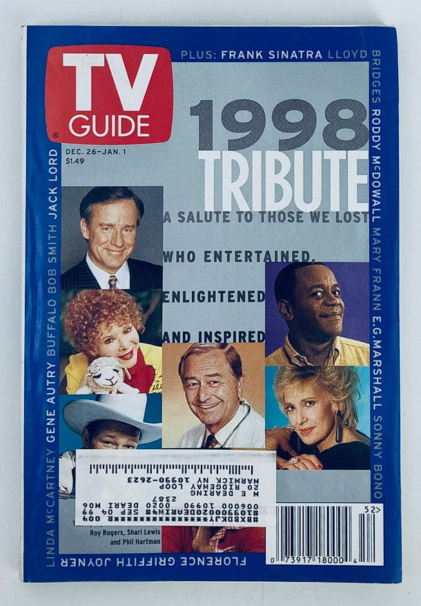 TV Guide Magazine December 26 1998 Phil Hartman, Shari Lewis New York Ed.