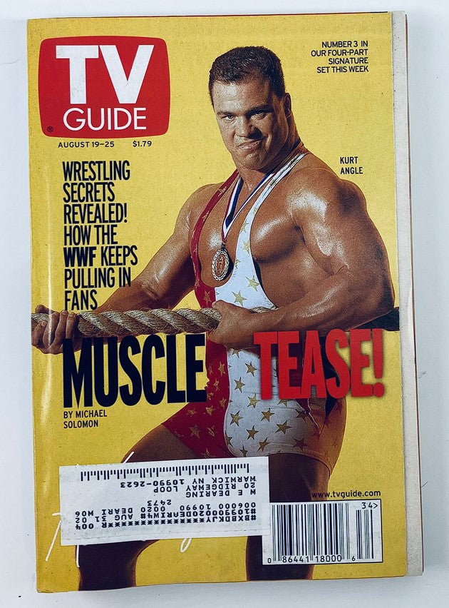 TV Guide Magazine August 19 2000 Kurt Angle for Muscle Tease NY Metro Ed.