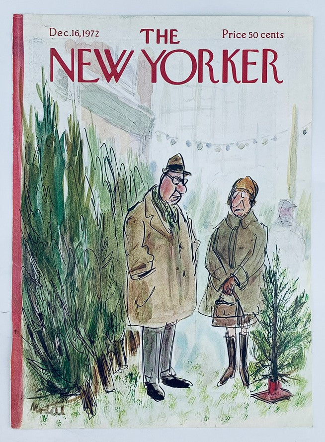 COVER ONLY The New Yorker December 16 1972 Christmas Tree Dilemma by Modell