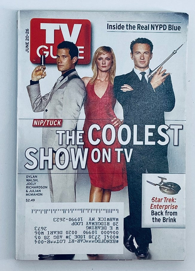 TV Guide Magazine June 20 2004 Julian McMahon, Joely Richardson NY Metro Ed.