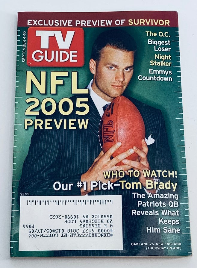 TV Guide Magazine September 4 2005 Tom Brady & NFL Preview NY Metro Ed.