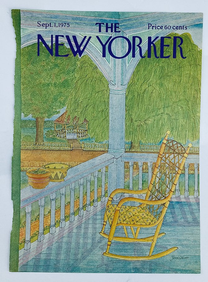 COVER ONLY The New Yorker September 1 1975 Rocking Chair by Jenni Oliver