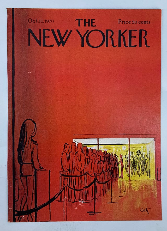 COVER ONLY The New Yorker October 10 1970 A Long Line by Arthur Getz No Label