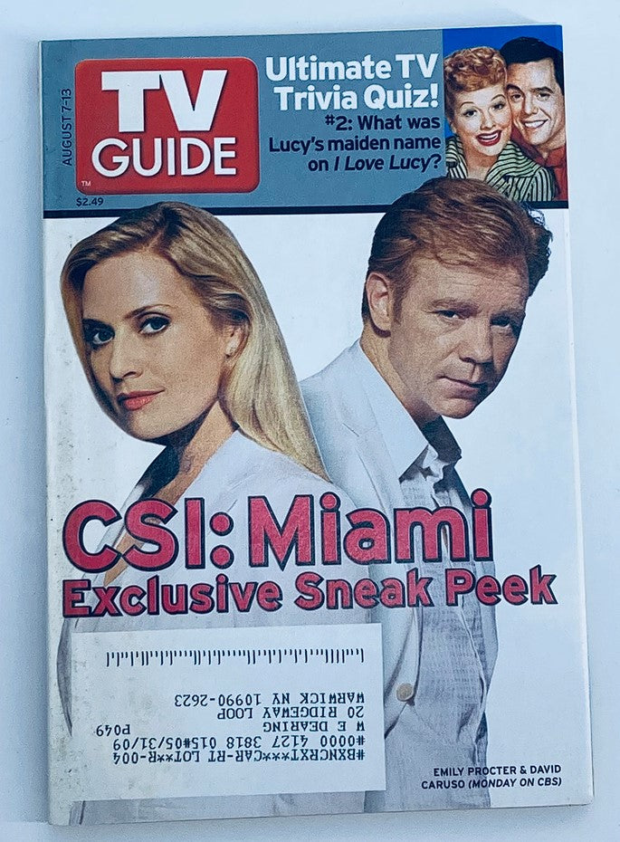 TV Guide Magazine August 7 2005 Emily Procter & David Caruso NY Metro Ed.