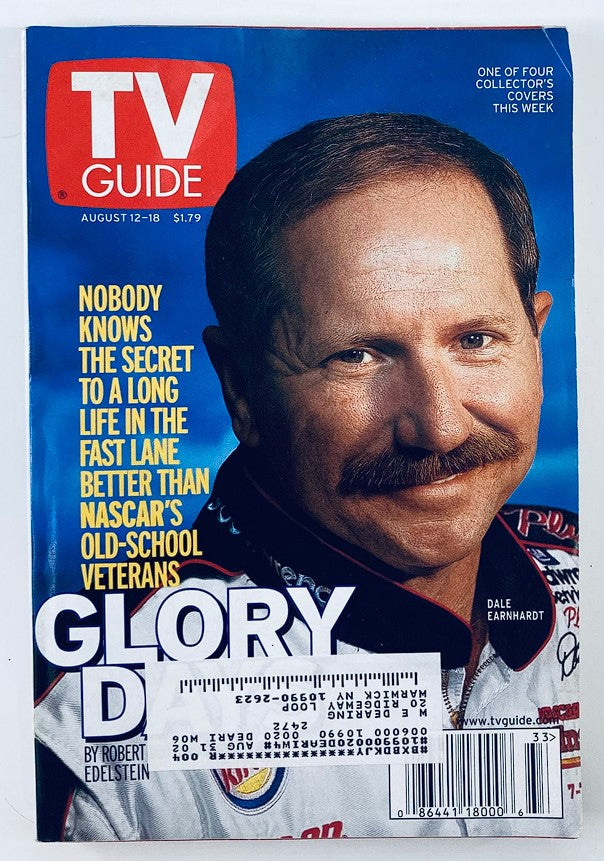 TV Guide Magazine August 12 2000 Dale Earnhardt Glory Days NY Metro Ed.