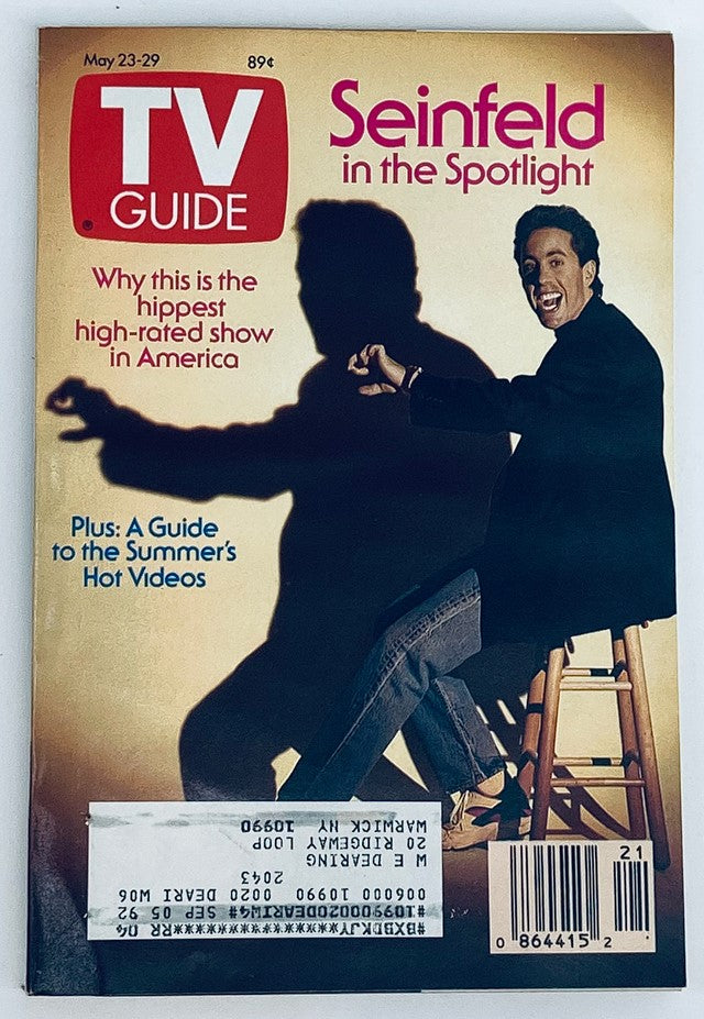 TV Guide Magazine May 23 1992 Jerry Seinfeld in the Spotlight NY Metro Ed.