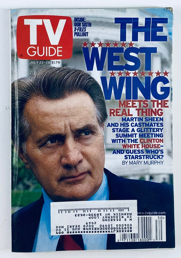 TV Guide Magazine July 22 2000 Martin Sheen The West Wing NY Metro Ed.