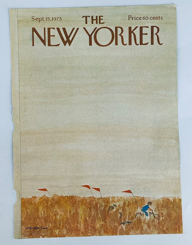 COVER ONLY The New Yorker September 15 1975 Bike Race by James Stevenson