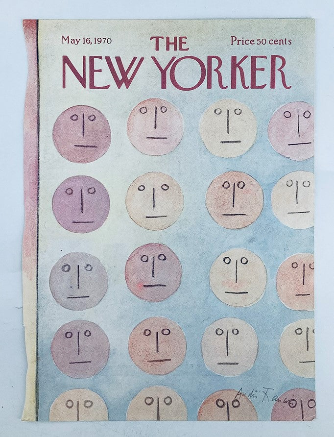 COVER ONLY The New Yorker May 16 1970 The Faces by Andrei Francois No Label