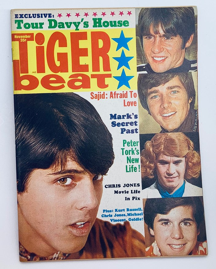 VTG Tiger Beat Magazine November 1968 Chris Jones, Kurt Russell No Label