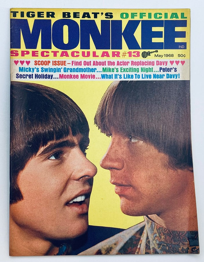 VTG Tiger Beat Magazine May 1968 The Monkees Spectacular #13 No Label