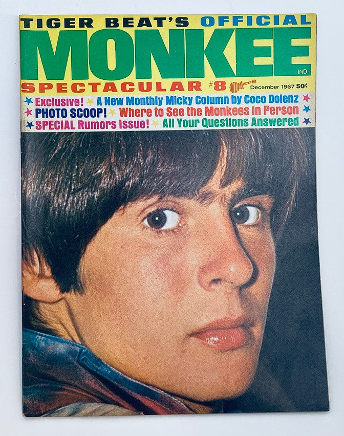 VTG Tiger Beat Magazine December 1967 The Monkees Spectacular #8 No Label