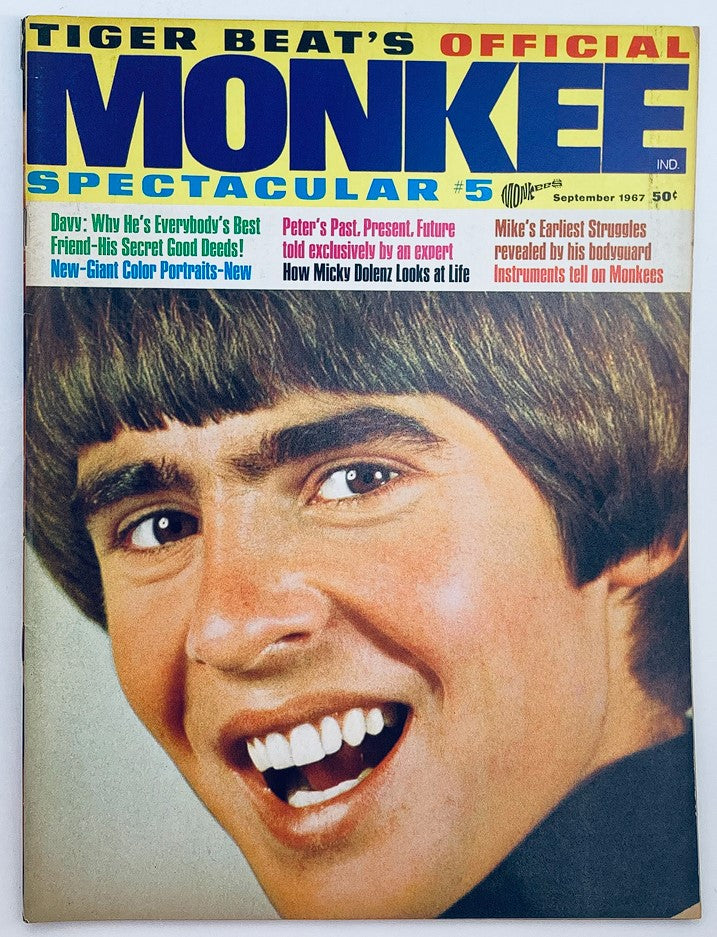 VTG Tiger Beat Magazine September 1967 The Monkees Spectacular #5 No Label