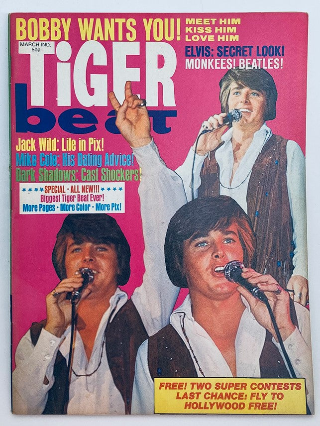 VTG Tiger Beat Magazine March 1970 Jack Wild, Mike Cole, Bobby Sherman No Label