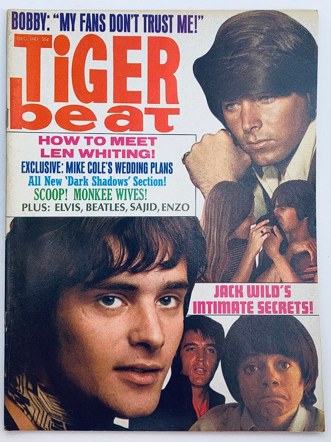 VTG Tiger Beat Magazine December 1969 Bobby Sherman, Mike Cole No Label