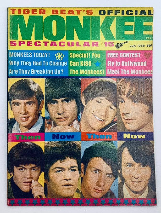 VTG Tiger Beat Magazine July 1968 The Monkees Spectacular #15 No Label