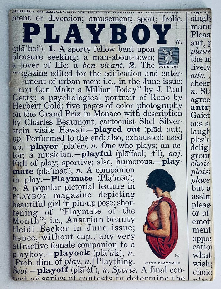 VTG Playboy Magazine June 1961 Heidi Becker w Centerfold