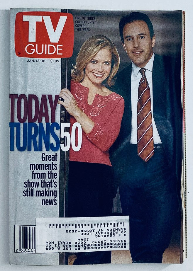 TV Guide Magazine January 12 2002 Katie Couric and Matt Lauer NY Metro Ed.