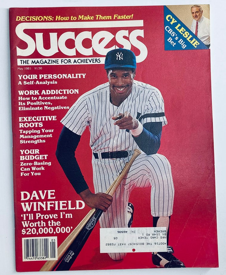 VTG Success Magazine May 1981 Dave Winfield and Cy Leslie CBS's Big Bet