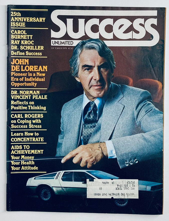 VTG Success Magazine October 1979 John De Lorean New Era Individual Opportunity