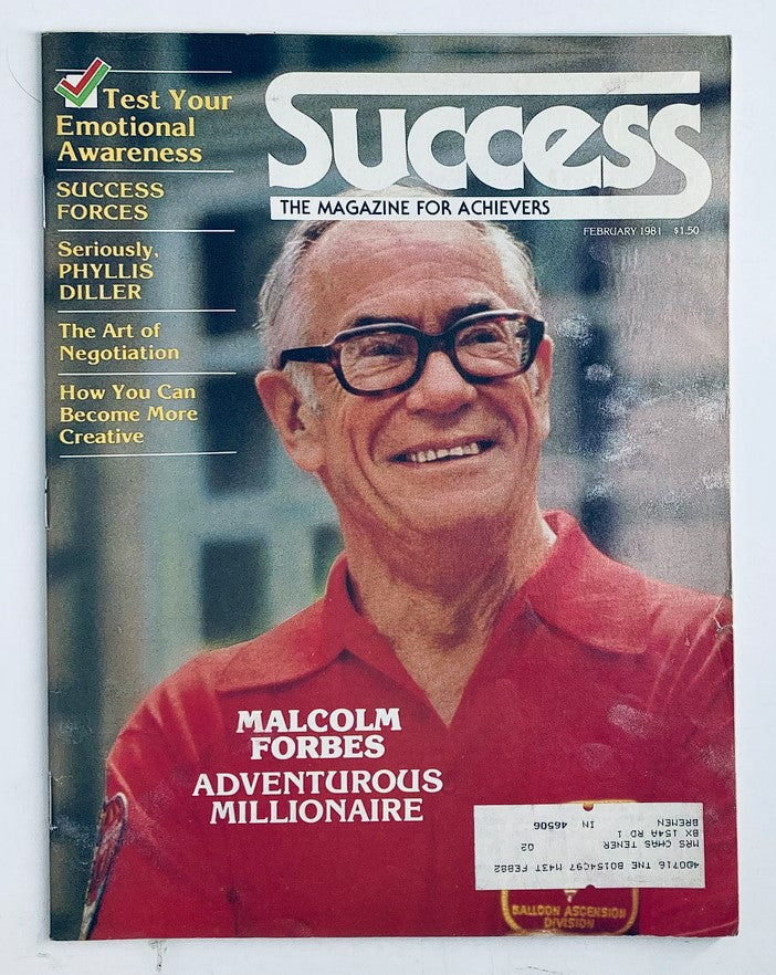 VTG Success Magazine February 1981 Malcolm Forbes Adventurous Millionaire