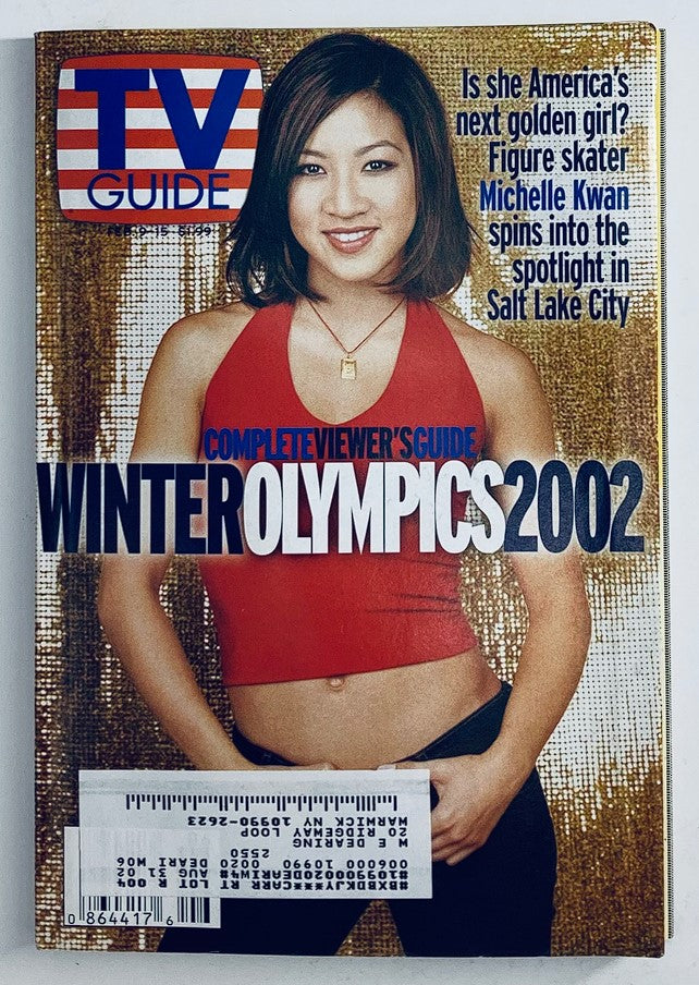 TV Guide Magazine February 9 2002 Michelle Kwan Winter Olympics NY Metro Ed.